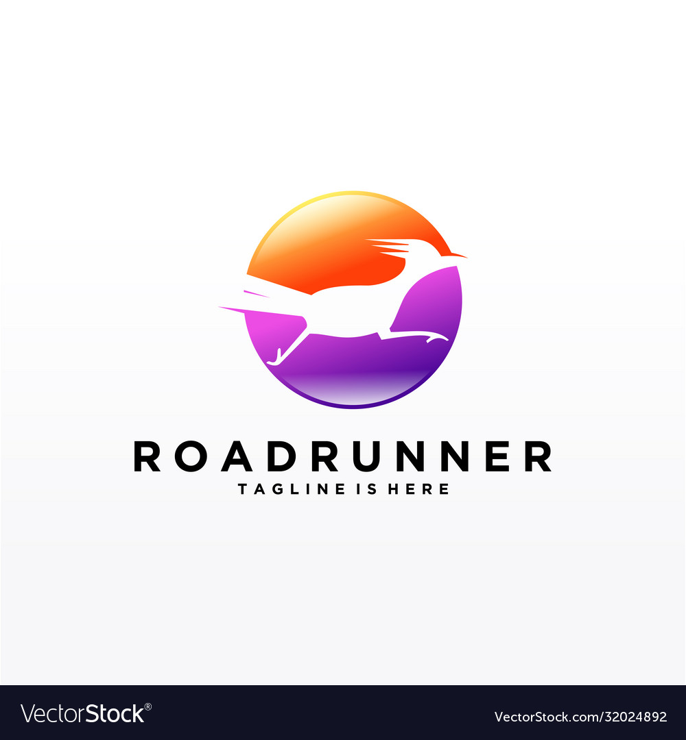 Roadrunner bird abstract minimal simple geometric