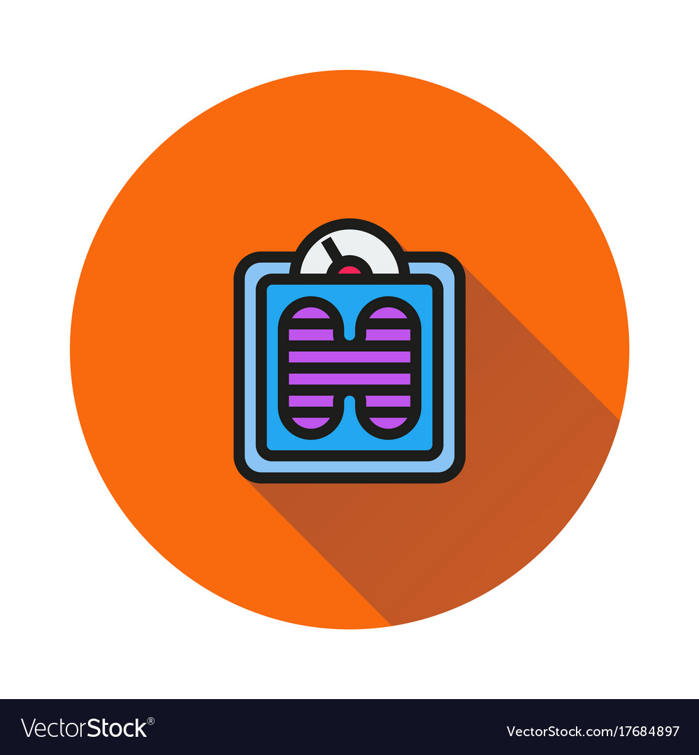 Floor Scales Icon On Round Background Royalty Free Vector