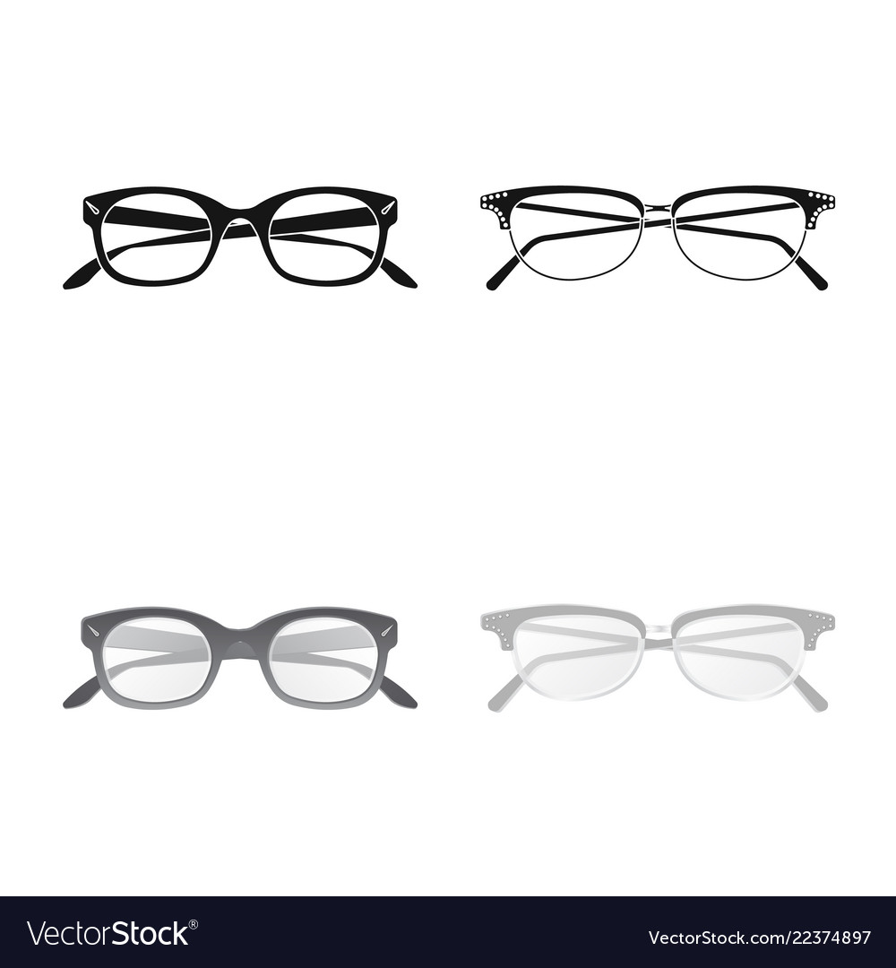 Glasses and frame symbol