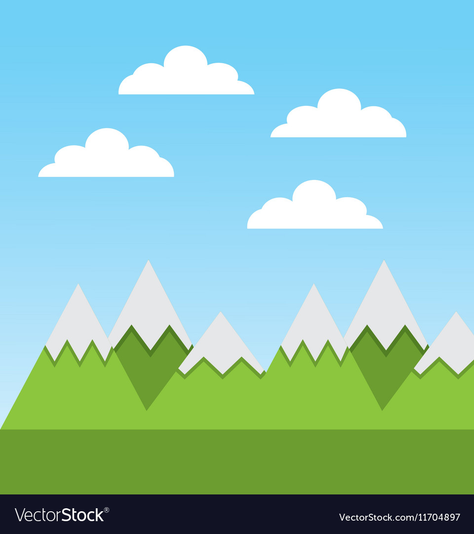 Mountains landscape design Royalty Free Vector Image