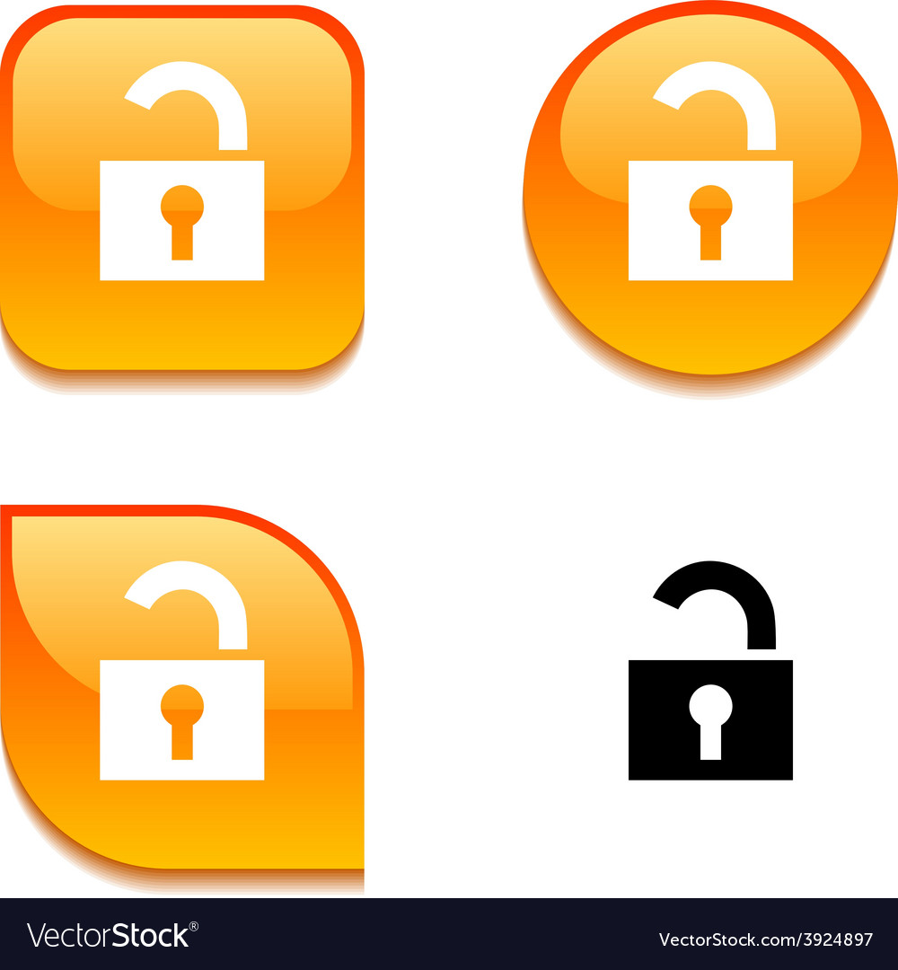 Padlock glossy button