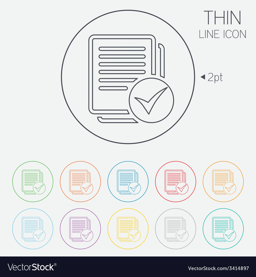 Text file sign icon check document symbol