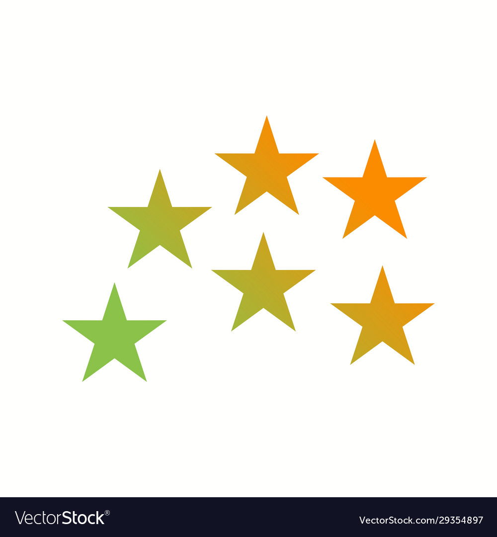 Einzigartige Sterne Glyph Ikone