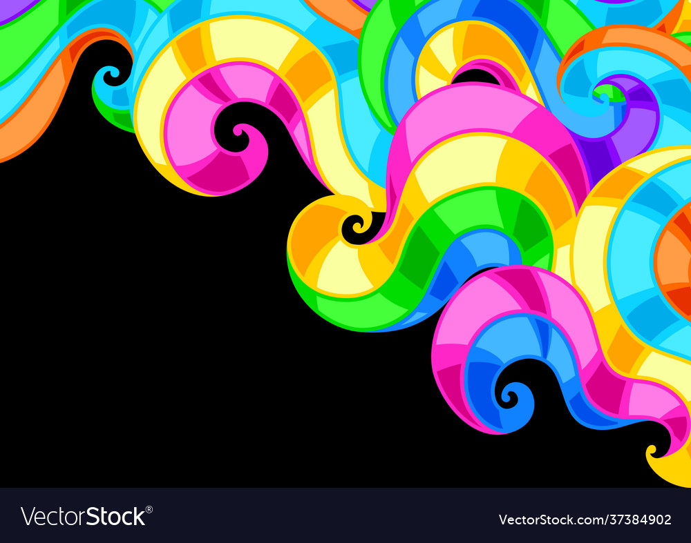 Background with abstract colored swirls colorful vector image Background with abstract colored swirls colorful