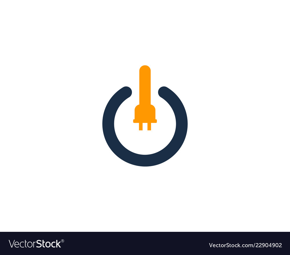 Button power logo icon design Royalty Free Vector Image