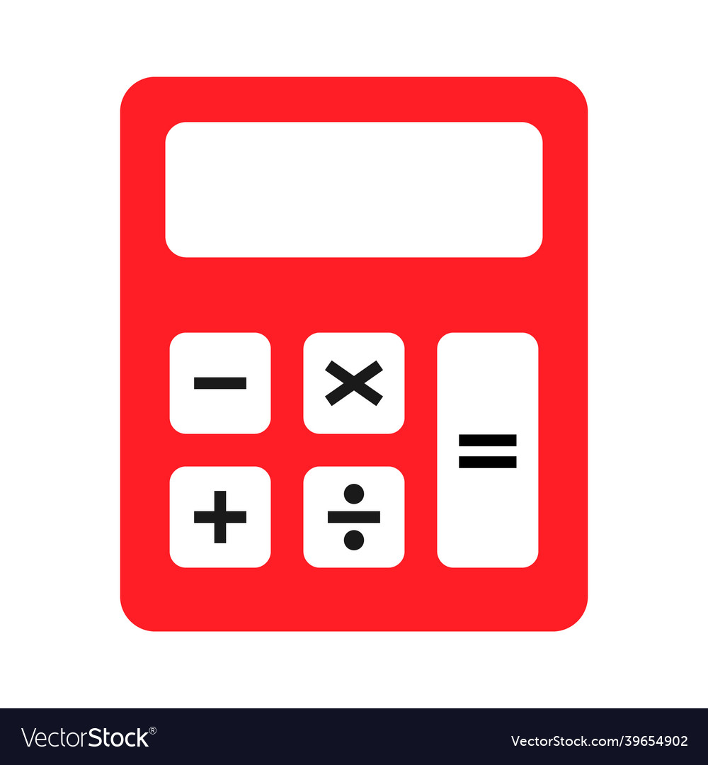 Calculator icon mathematics web button internet Vector Image