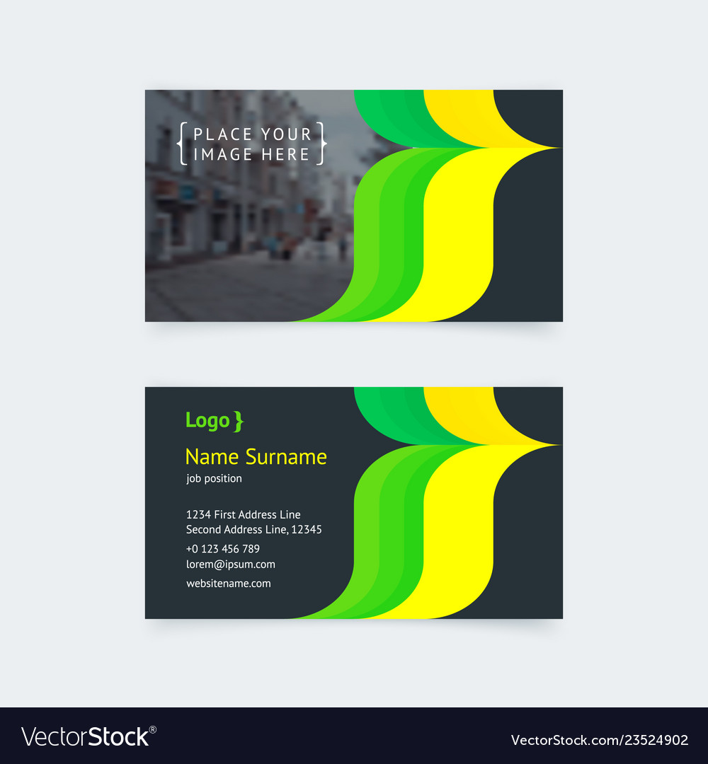 Creative business card template vector image Creative business card template