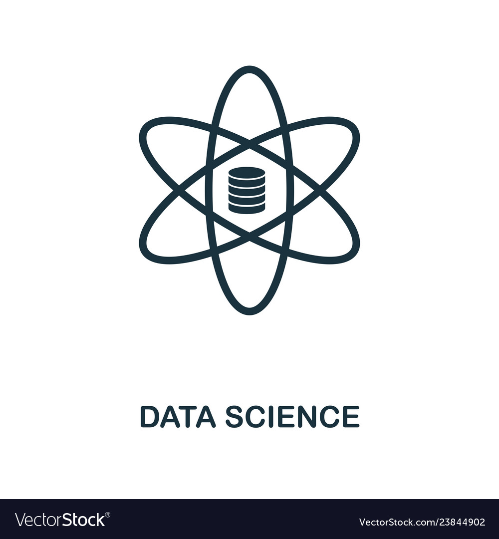 Data science icon monochrome style design from Vector Image