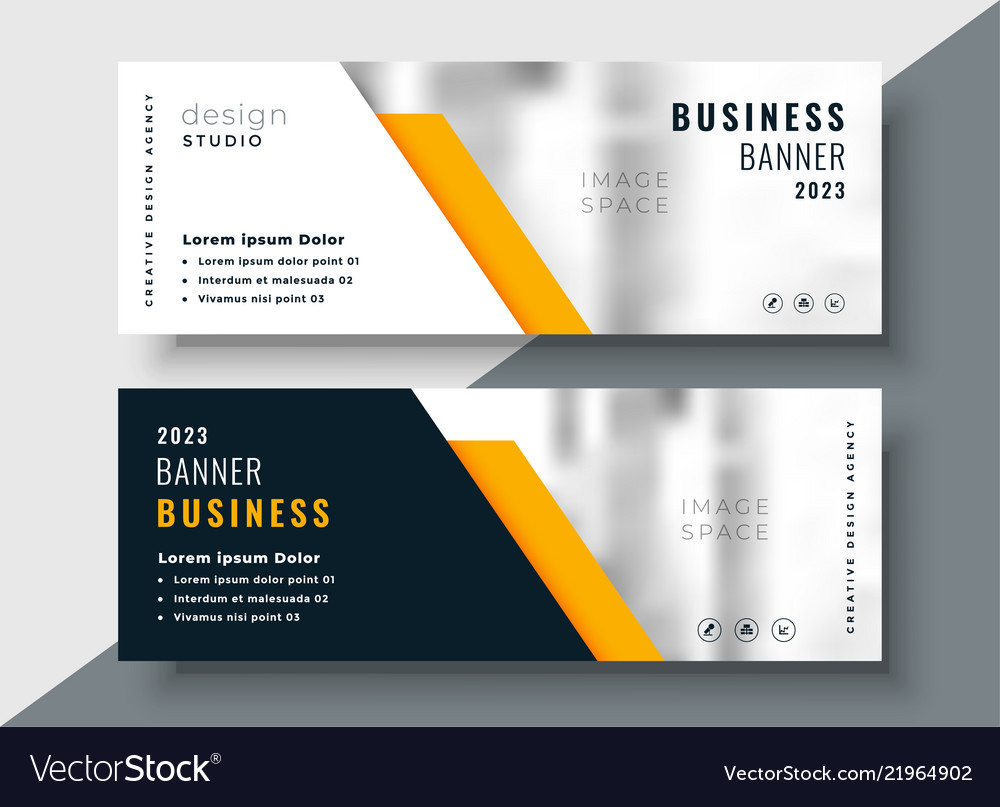 Elegant Yellow Professional Business Banner Vector Image