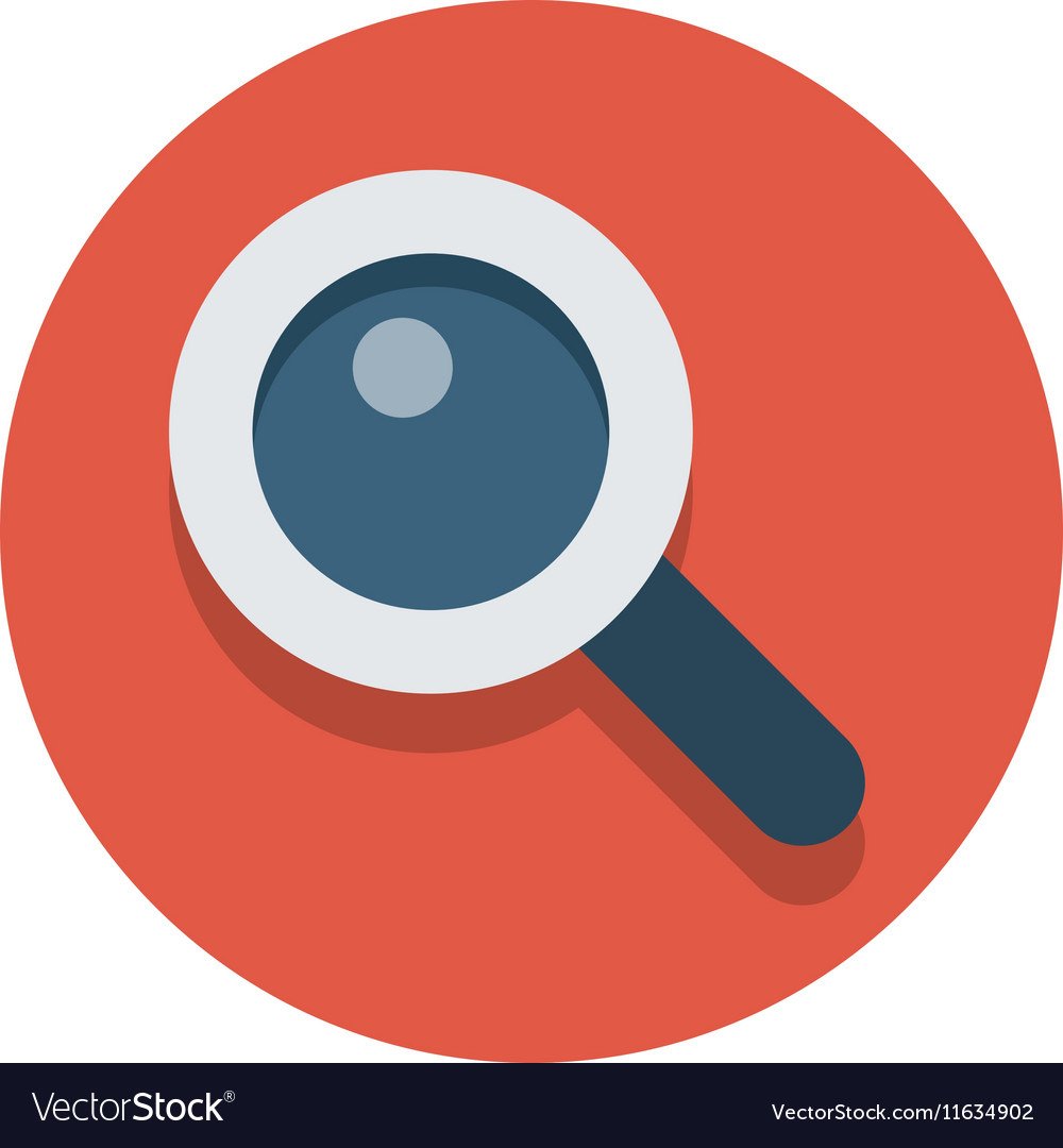 Flat Icons Magnifier Royalty Free Vector Image 6715