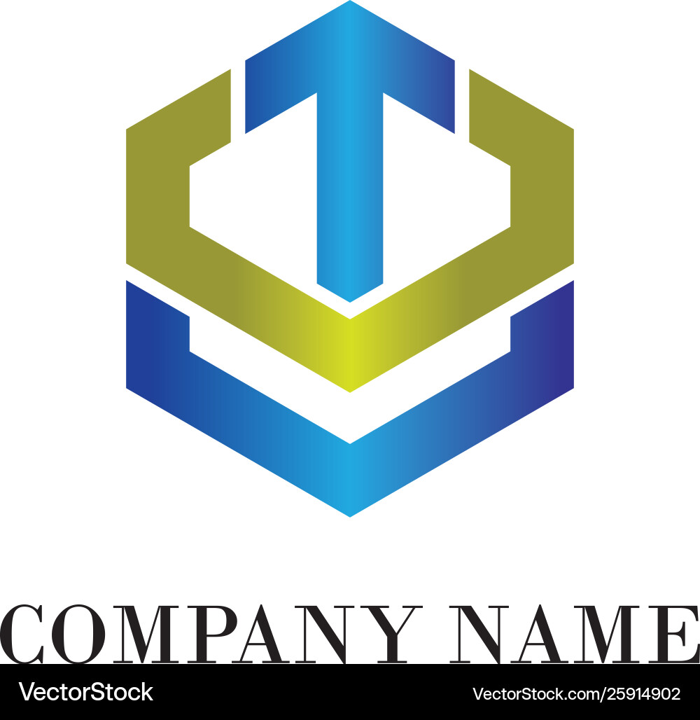 Hexagon icon logo Royalty Free Vector Image - VectorStock