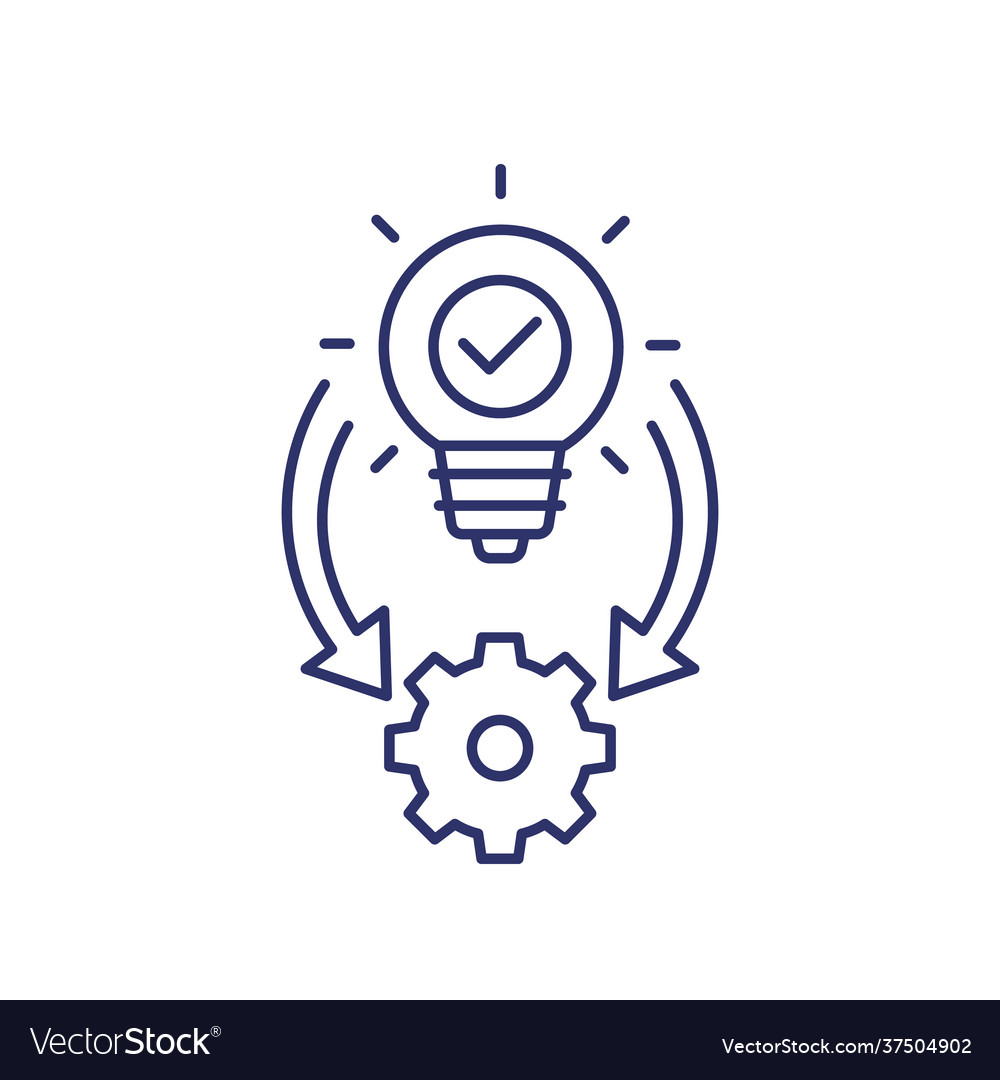 Implementation icon ideas execution line