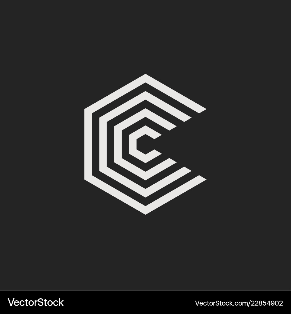 Logo letter c Royalty Free Vector Image - VectorStock