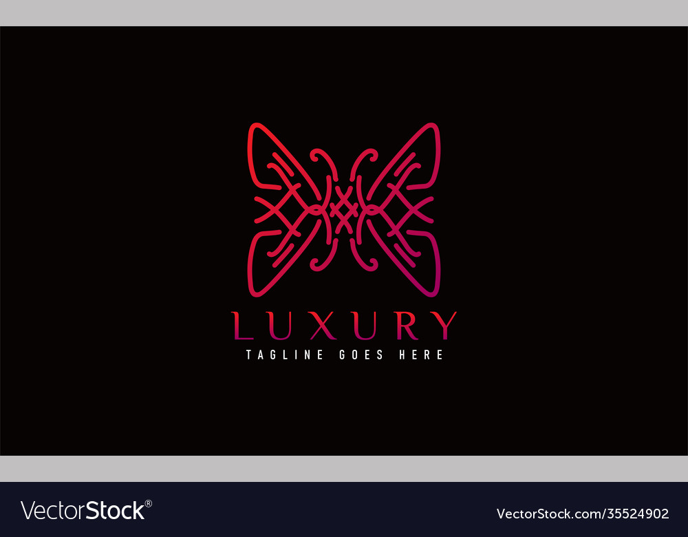 Luxury logo design elegant symbol with geometric Vector Image