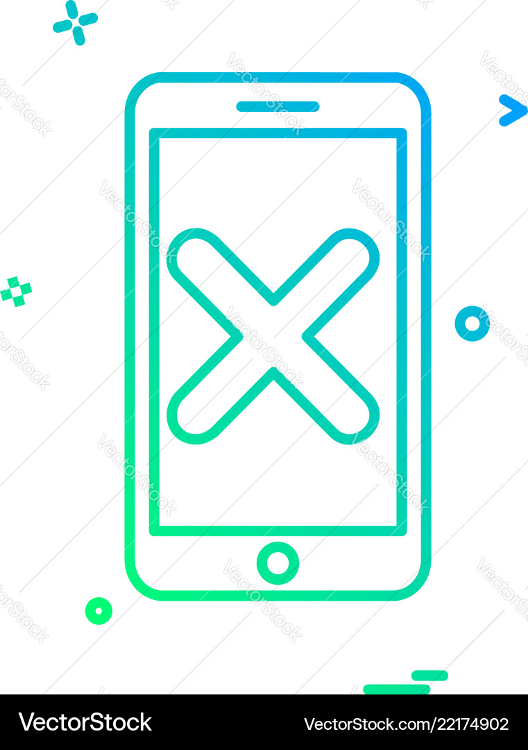Mobile icon design Royalty Free Vector Image - VectorStock