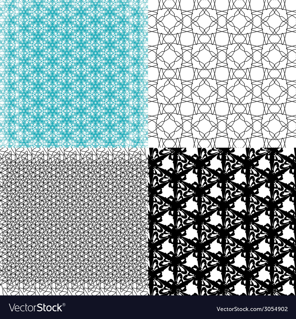 Set of geometric pattern in op art design