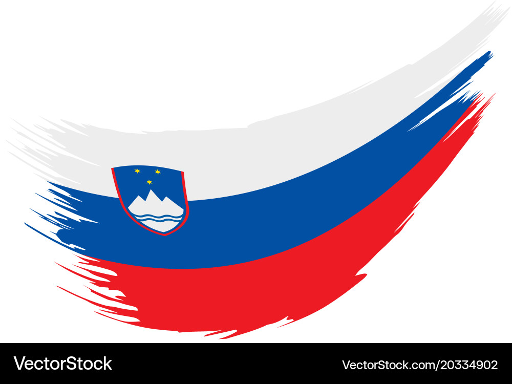 Slovenia flag Royalty Free Vector Image - VectorStock