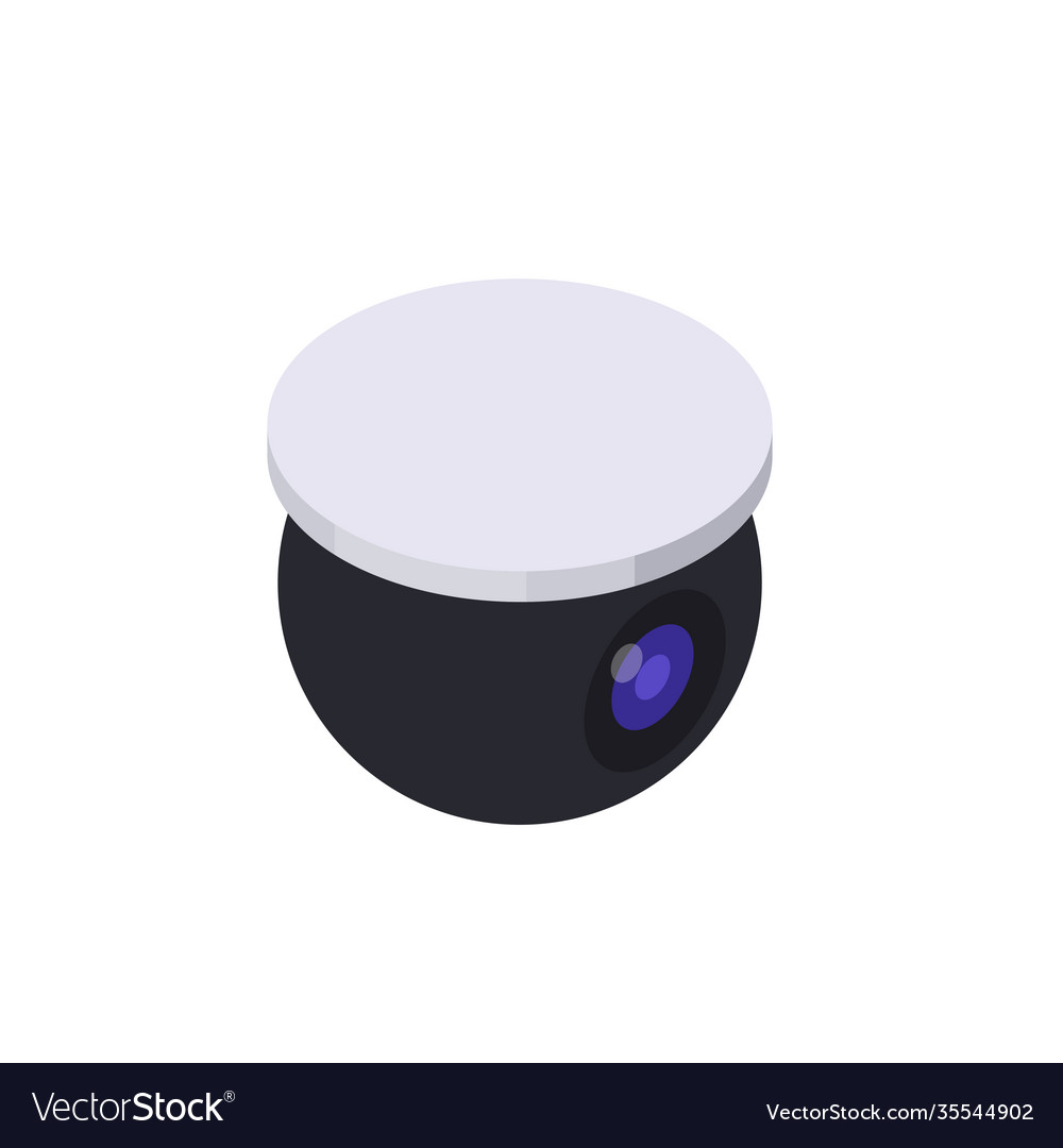 Surveillance camera isometric composition Vector Image