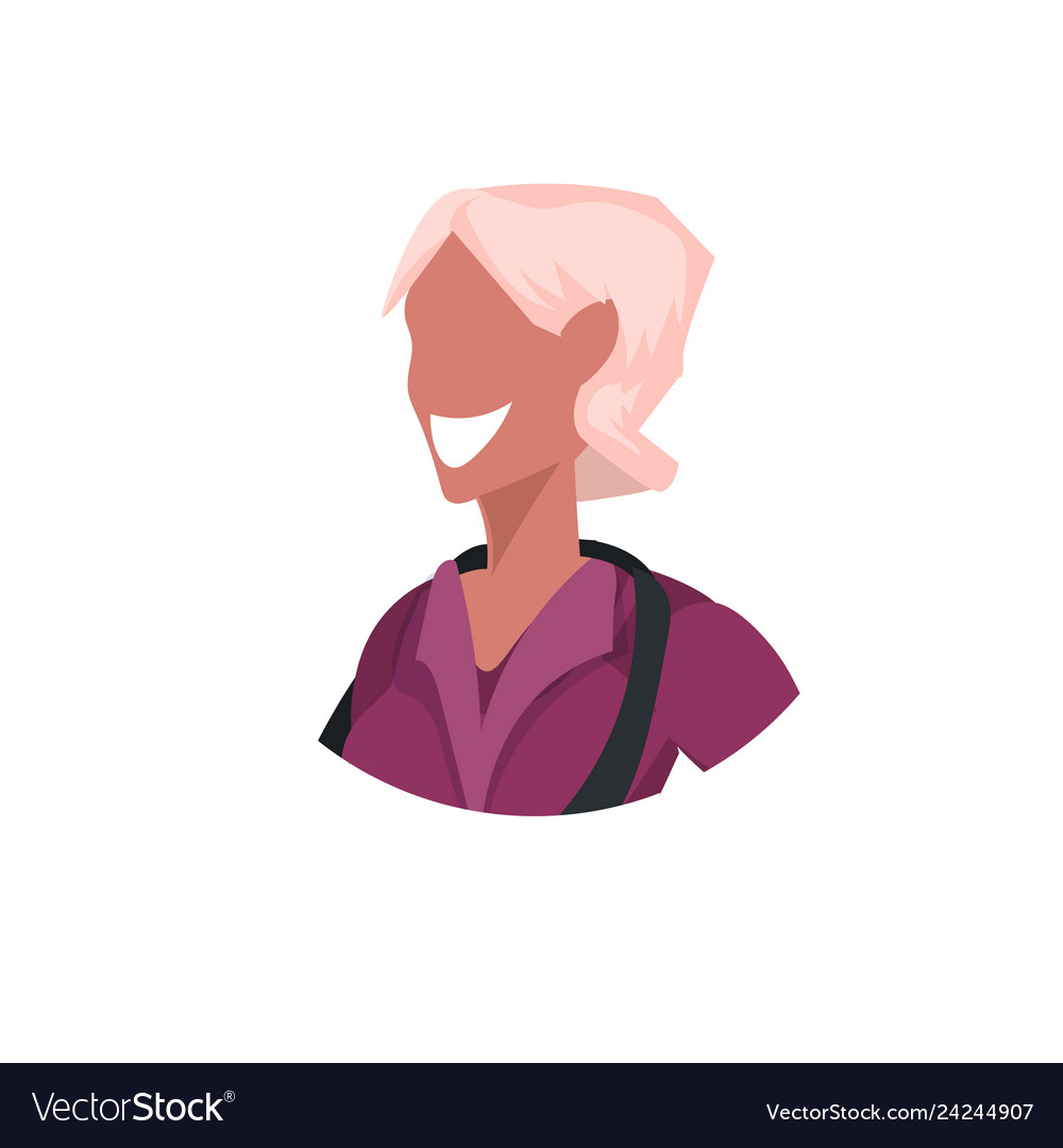 Attractive businesswoman face avatar smiling