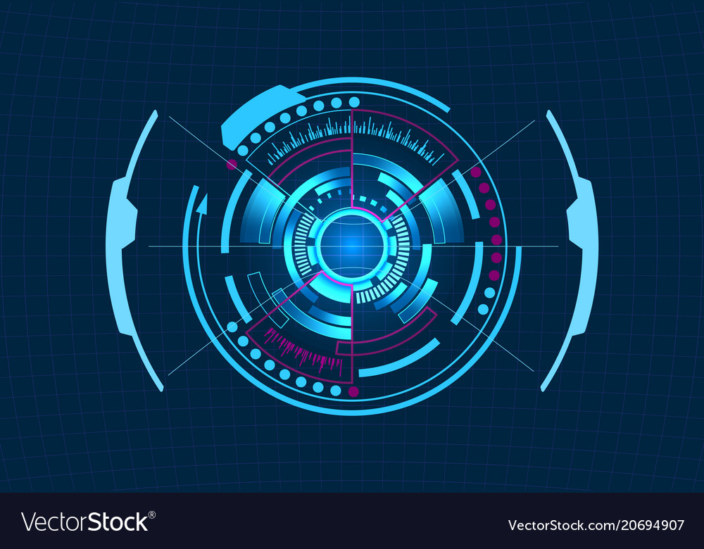 Computer management virtual graphic interface vector image Computer management virtual graphic interface