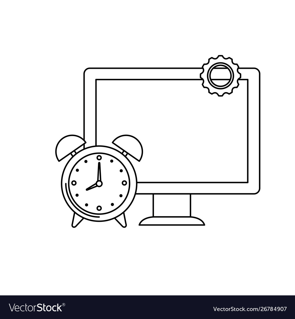 Desktop computer with alarm clock