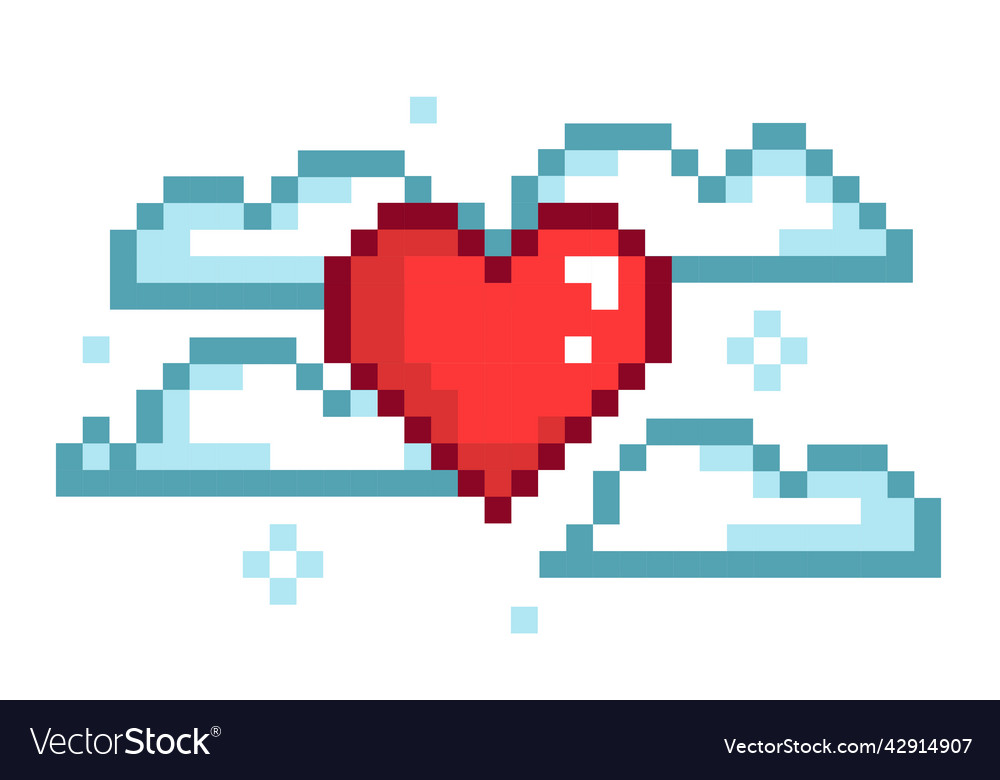 Heart with clouds vector image Heart with clouds