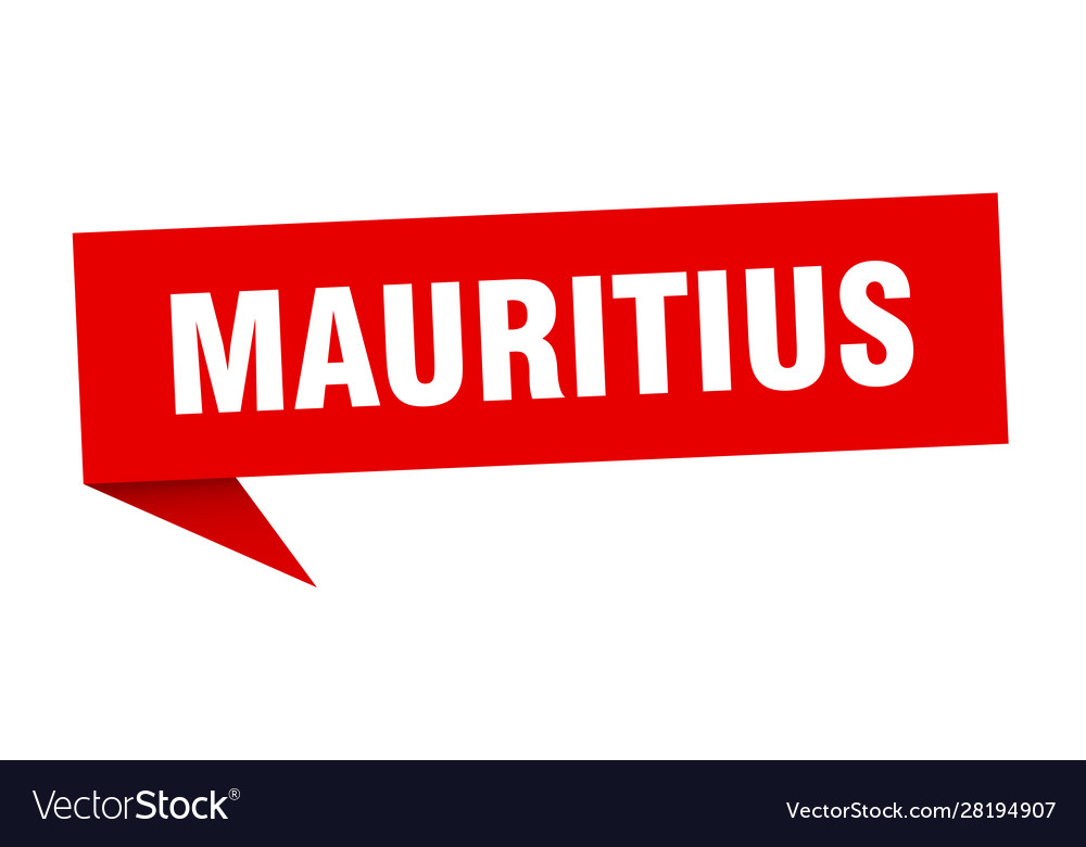Mauritius sticker red signpost pointer
