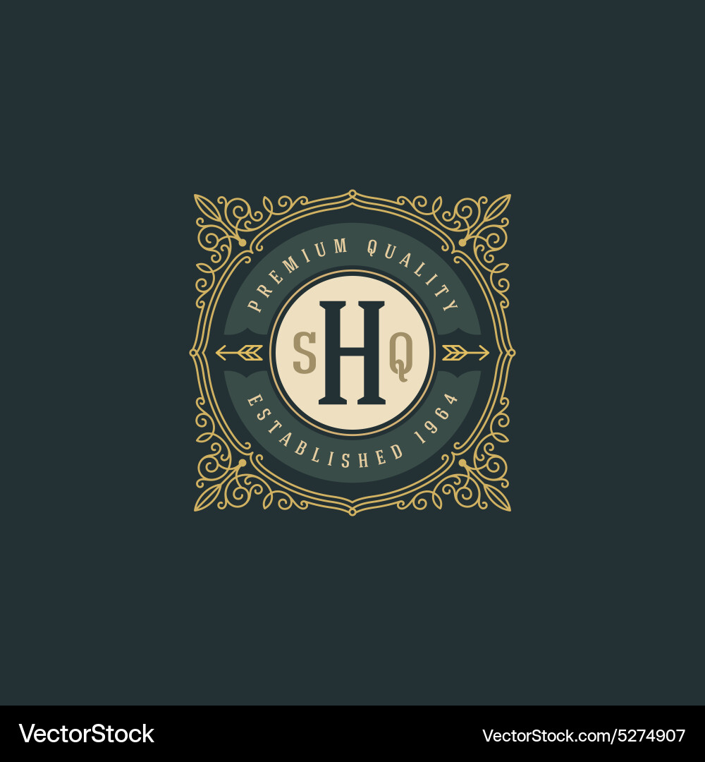 Monogram logo Royalty Free Vector Image - VectorStock