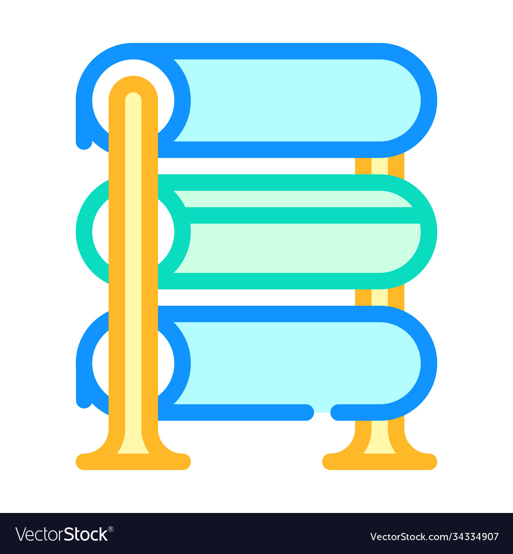 Rack with fabrics color icon