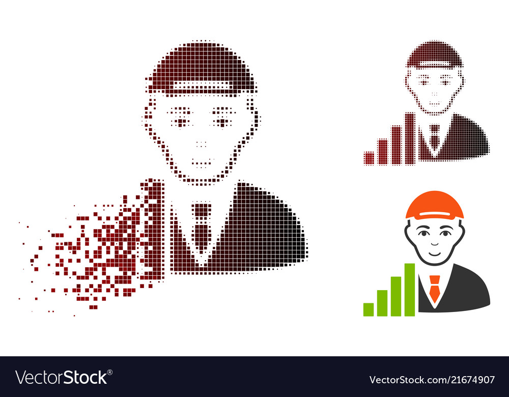 Shredded dotted Halftone Stock-Trader-Symbol