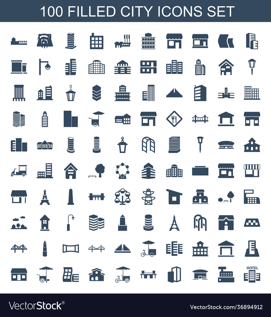 100 city icons