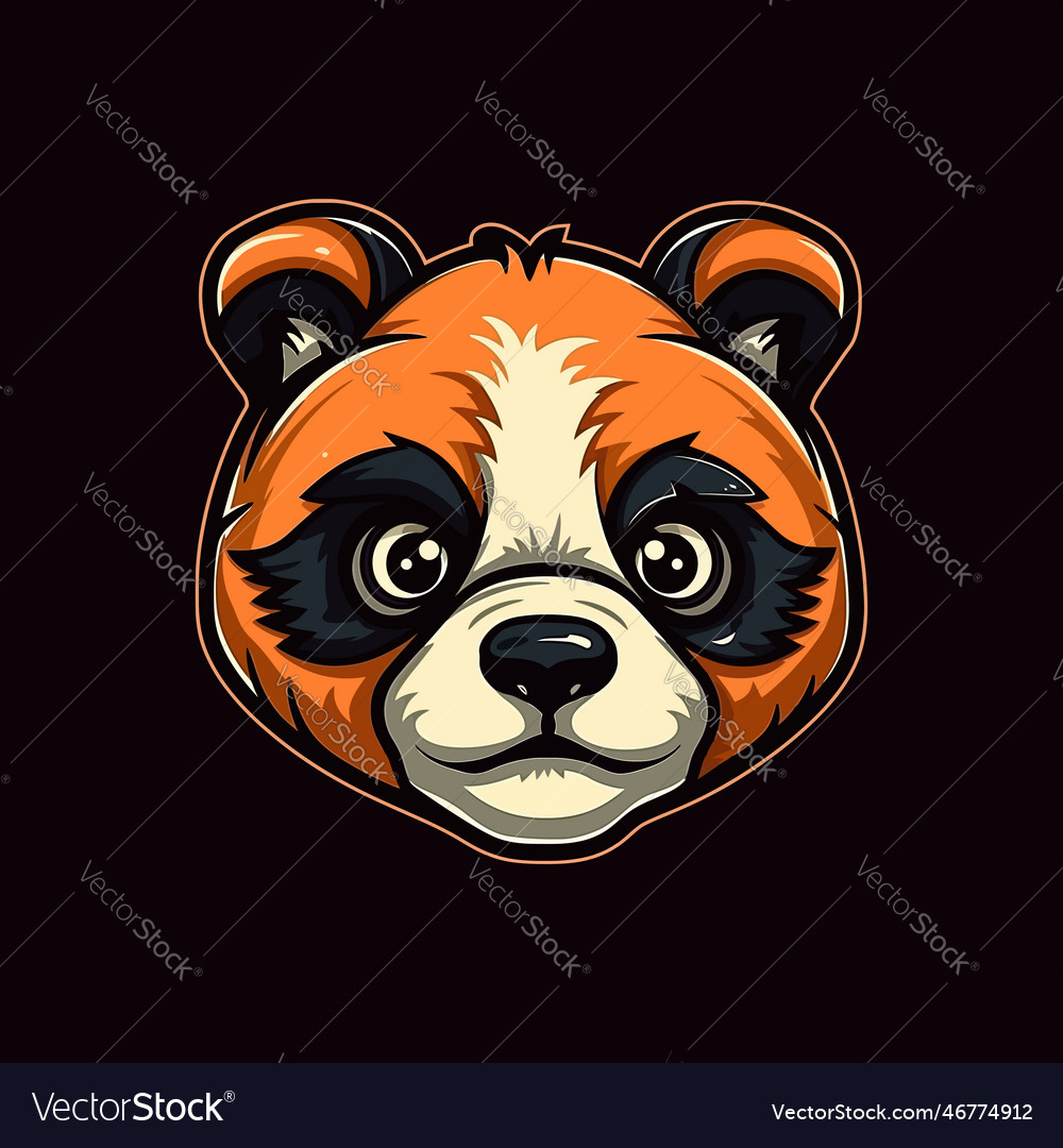 A logo of pandas head designed in esports style