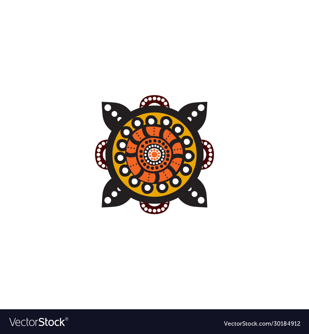 Aboriginal art dots painting icon logo design Vector Image