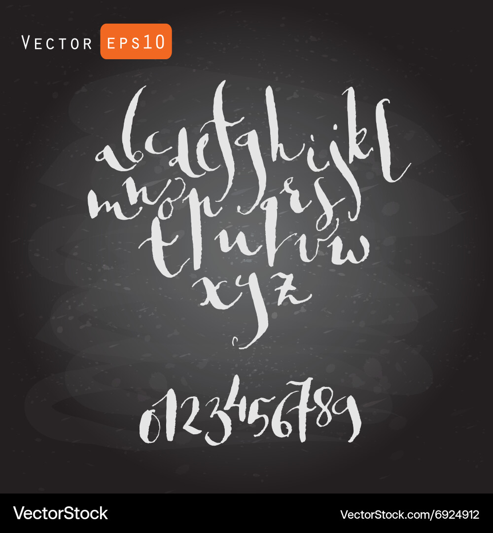 Chalk alphabet Royalty Free Vector Image - VectorStock