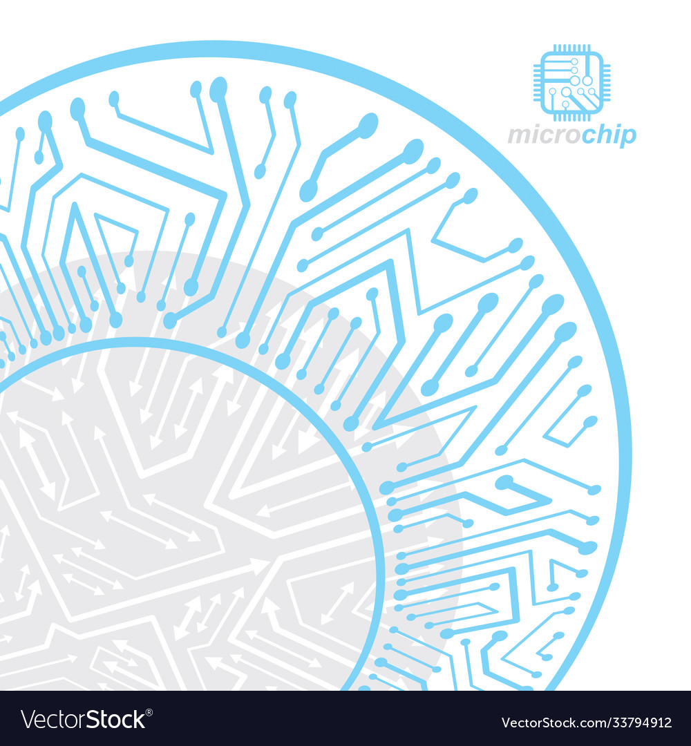 Circuit board digital technologies abstraction vector image Circuit board digital technologies abstraction