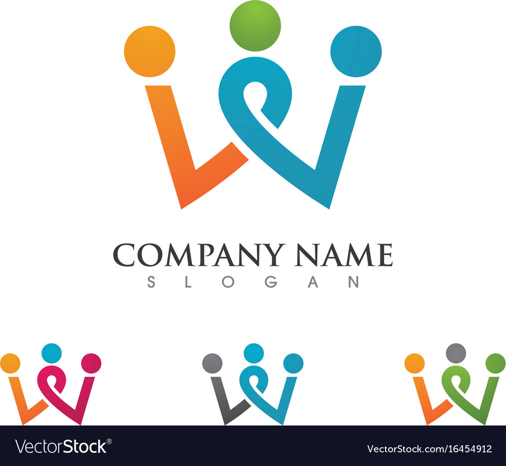 Community network and social icon design template