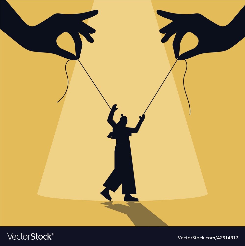 Concept of manipulation vector image Concept of manipulation