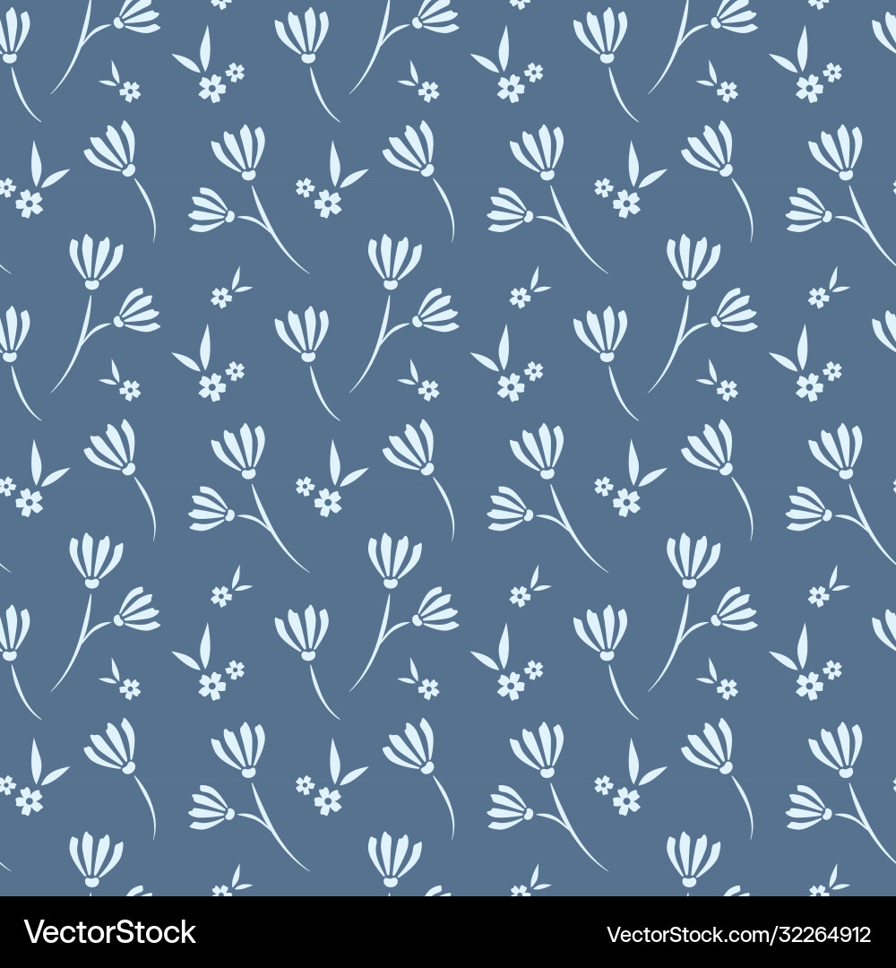 Floral seamless pattern design Royalty Free Vector Image