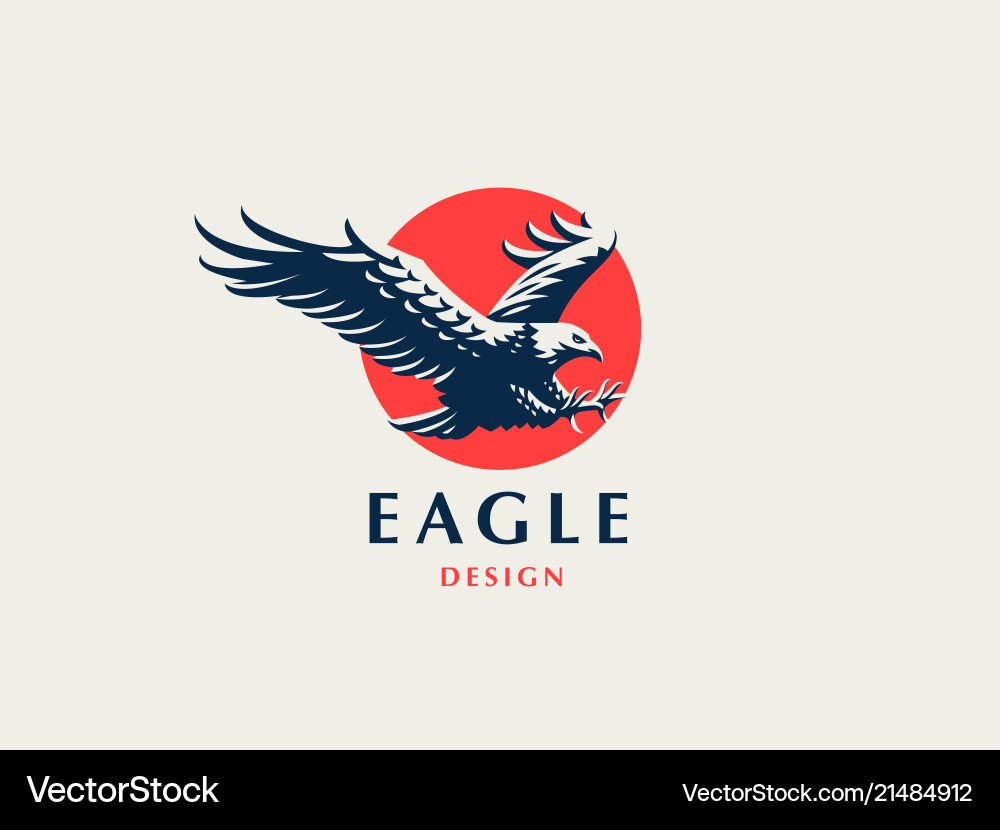 Flying eagle Royalty Free Vector Image - VectorStock