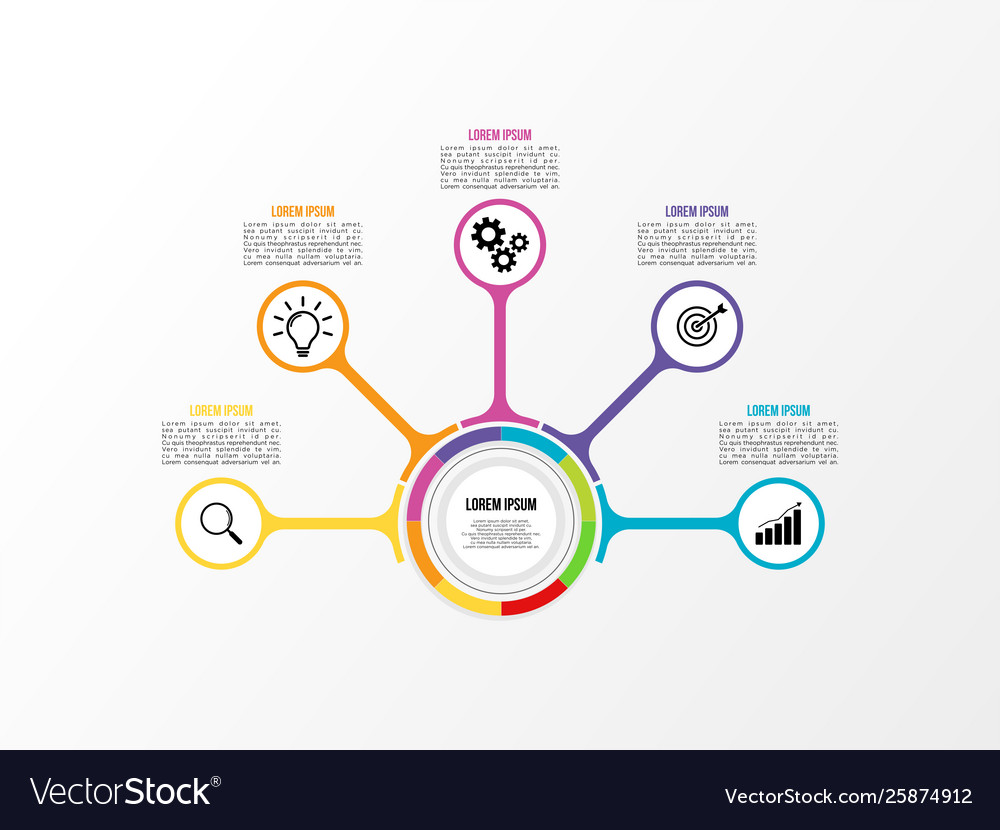 Infographic design template with options steps vector image Infographic design template with options steps
