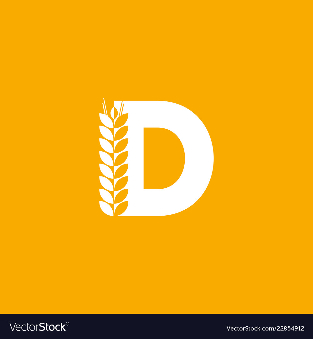 Logo letter d bakery