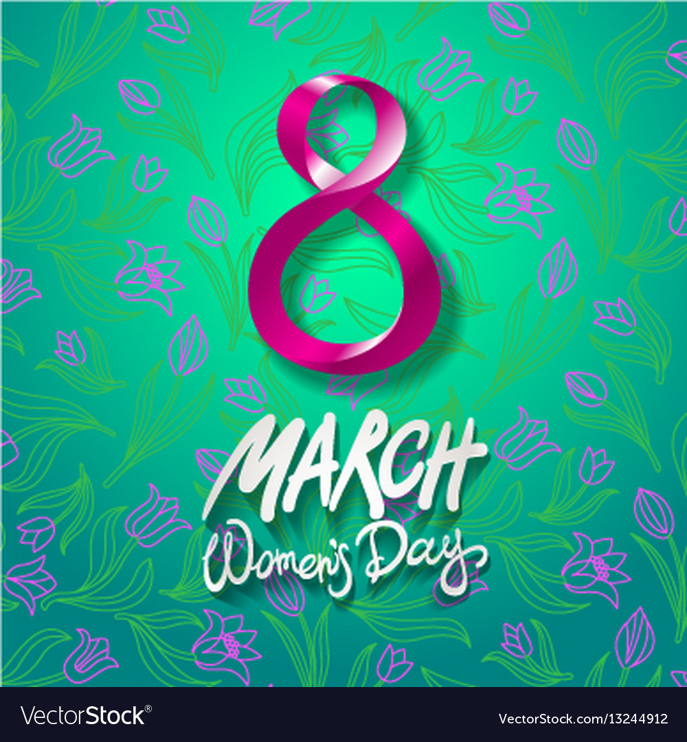 March 8 greeting card international womans day