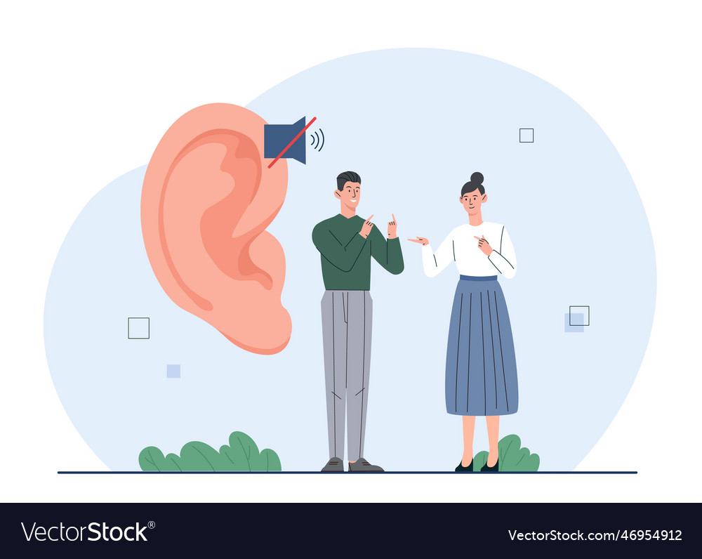 Sign language concept Royalty Free Vector Image