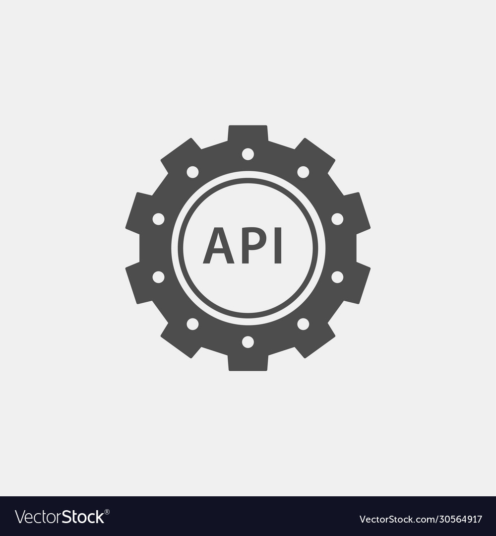 Api icon for graphic and web Royalty Free Vector Image