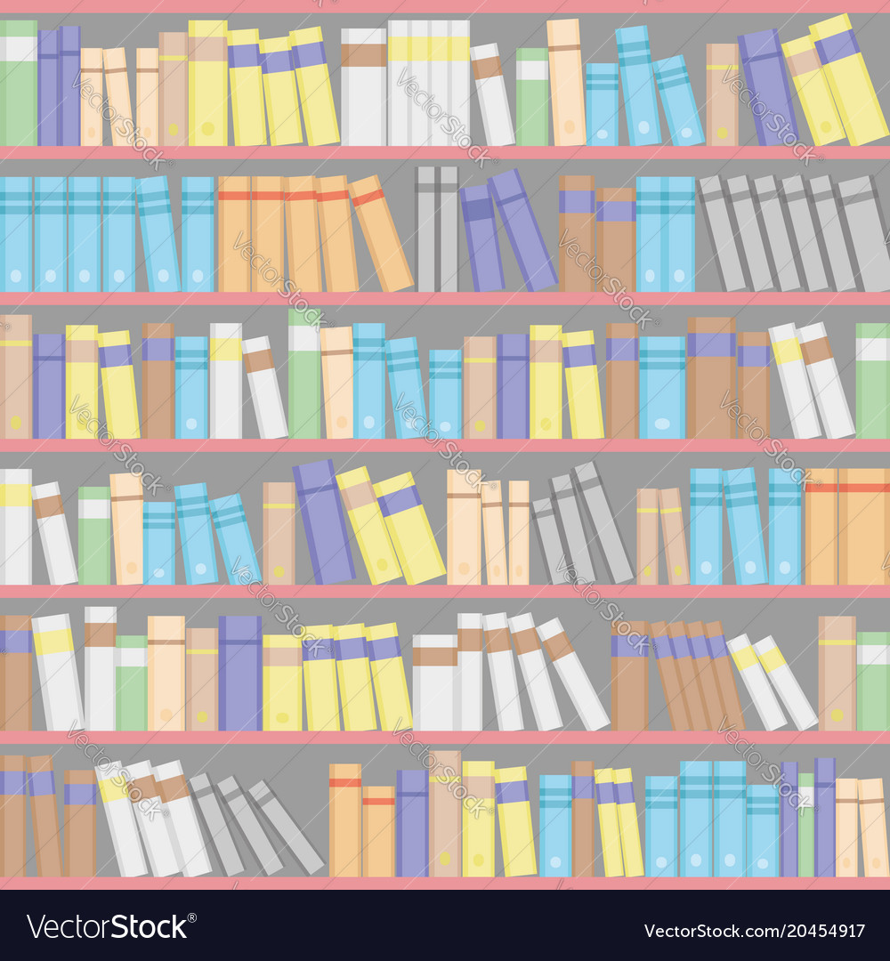 Background from bookshelves with books