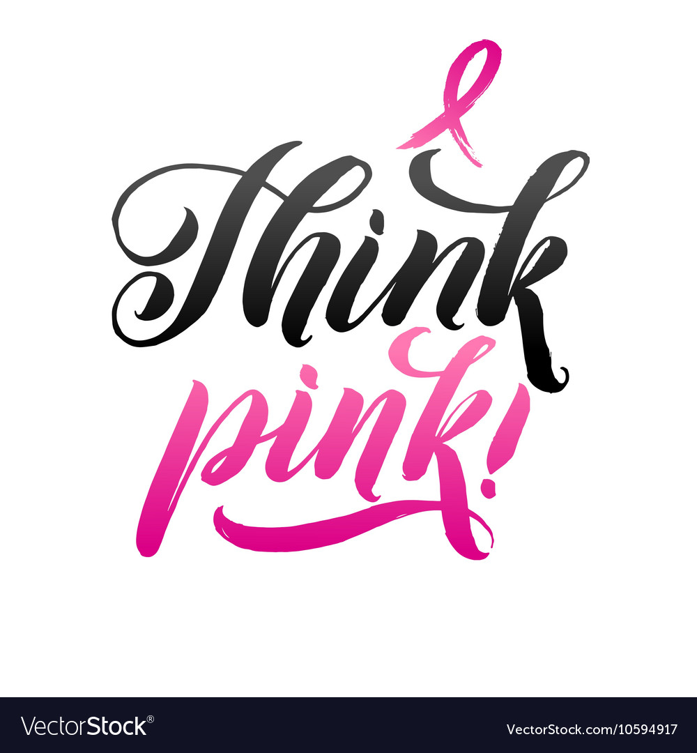 Breast cancer awareness calligraphy poster