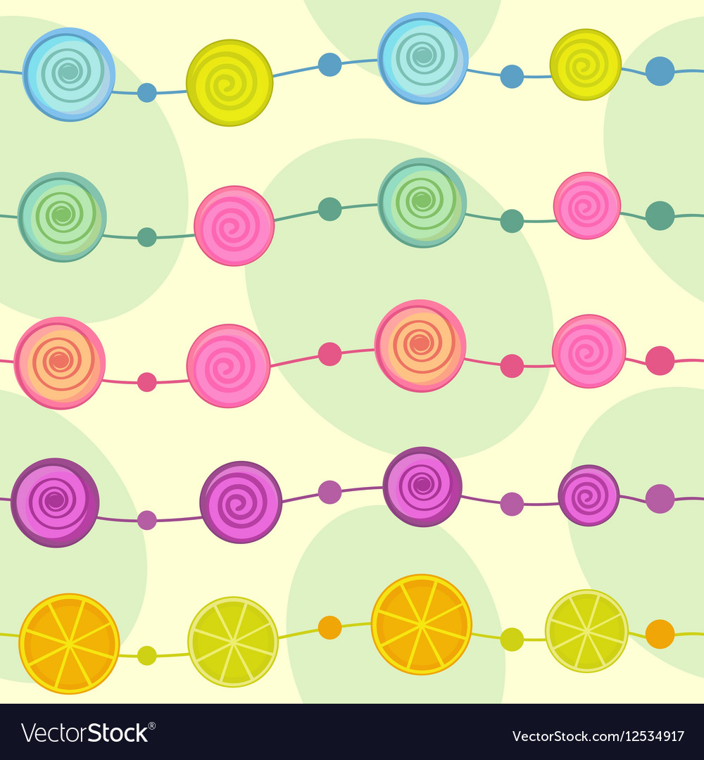 Candy Garland Pattern Royalty Free Vector Image