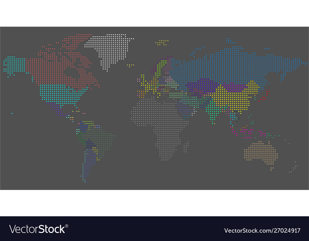 Dotted world map a political