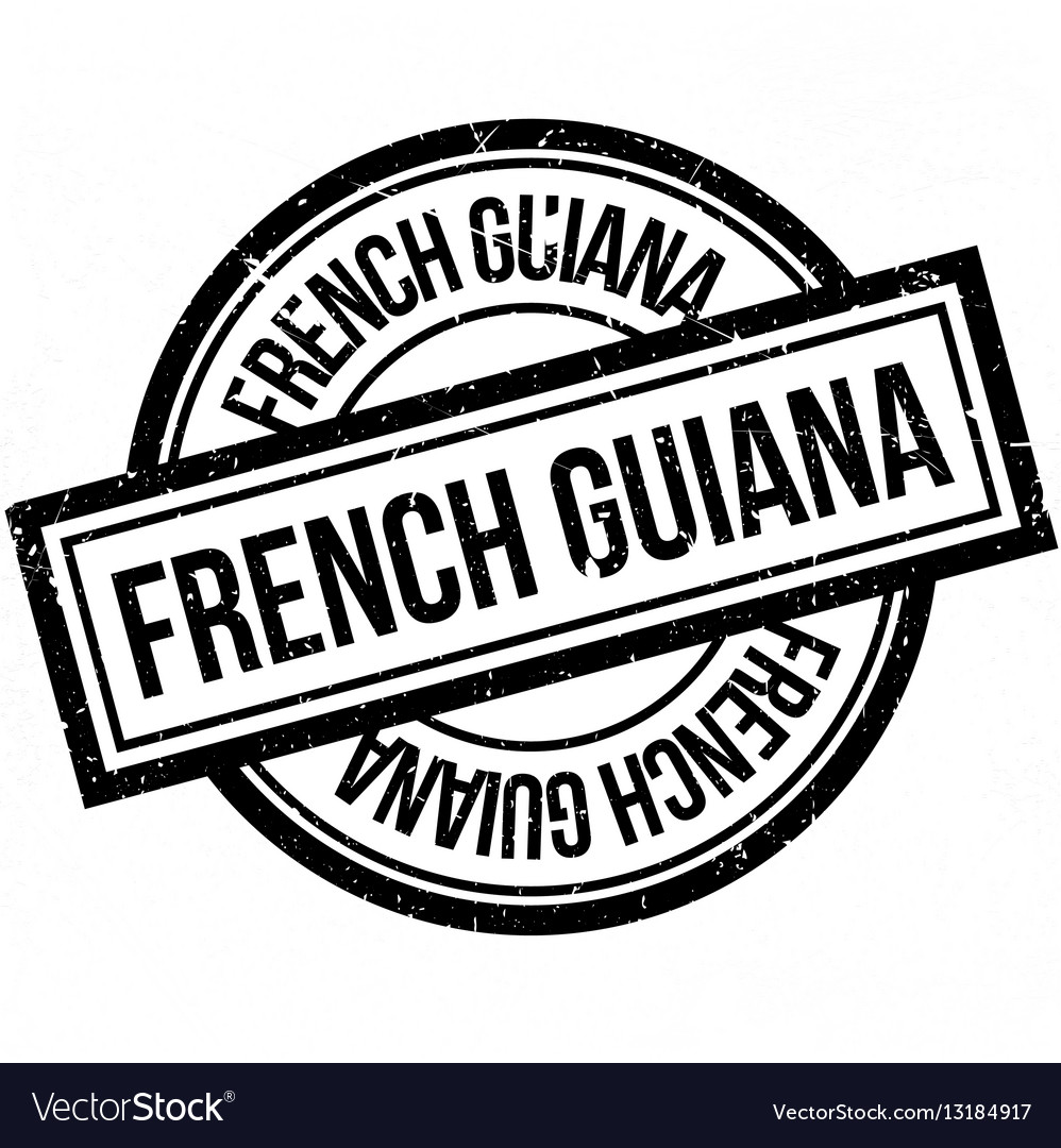 French guiana rubber stamp