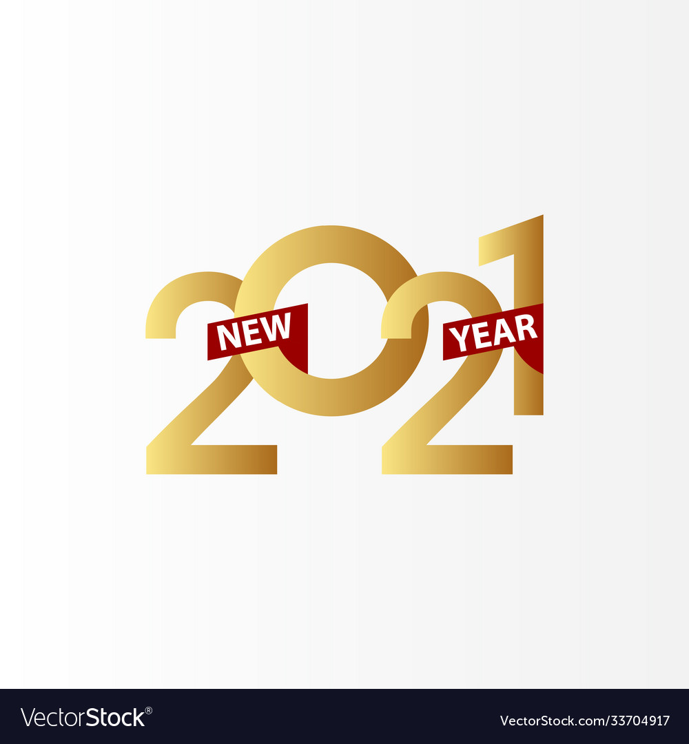 Happy New Years 2021 Celebration Template Design Vector Image